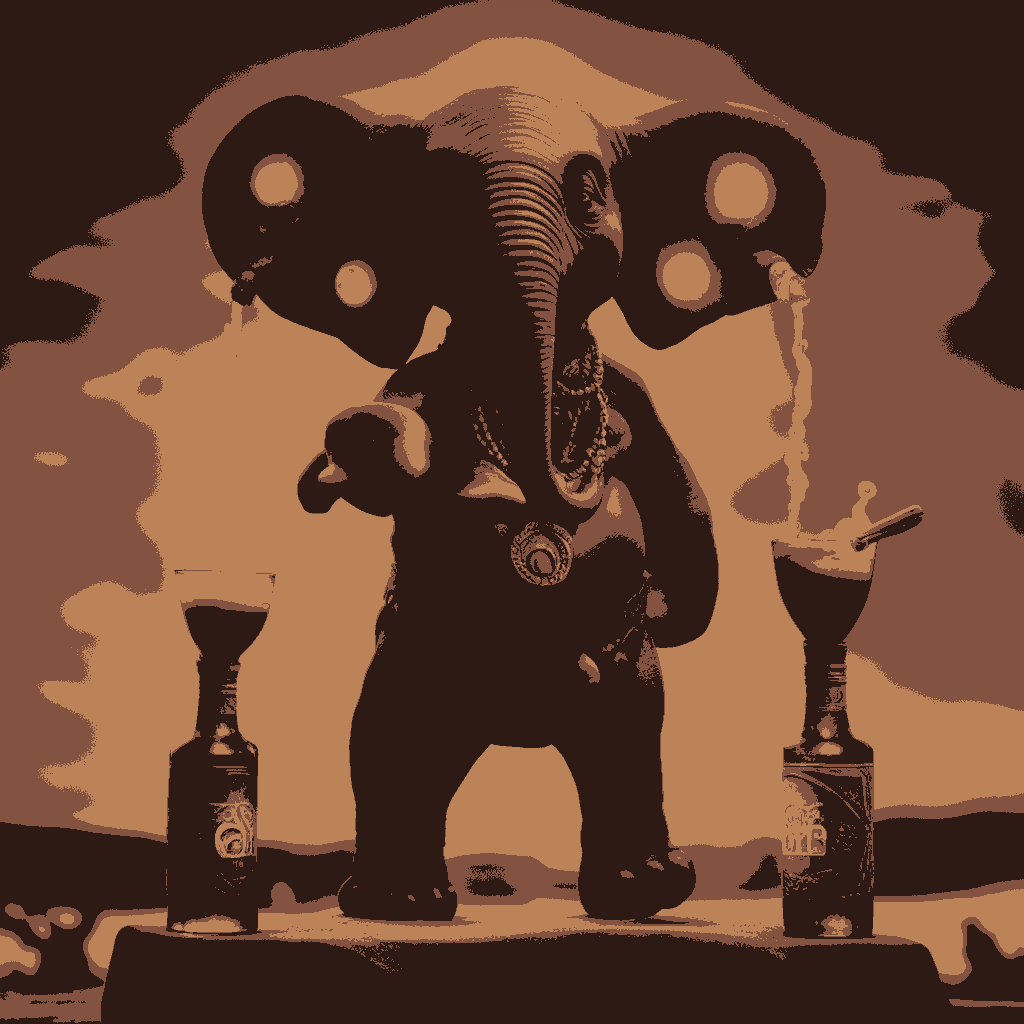 Elephants Nightcap in Oxblood