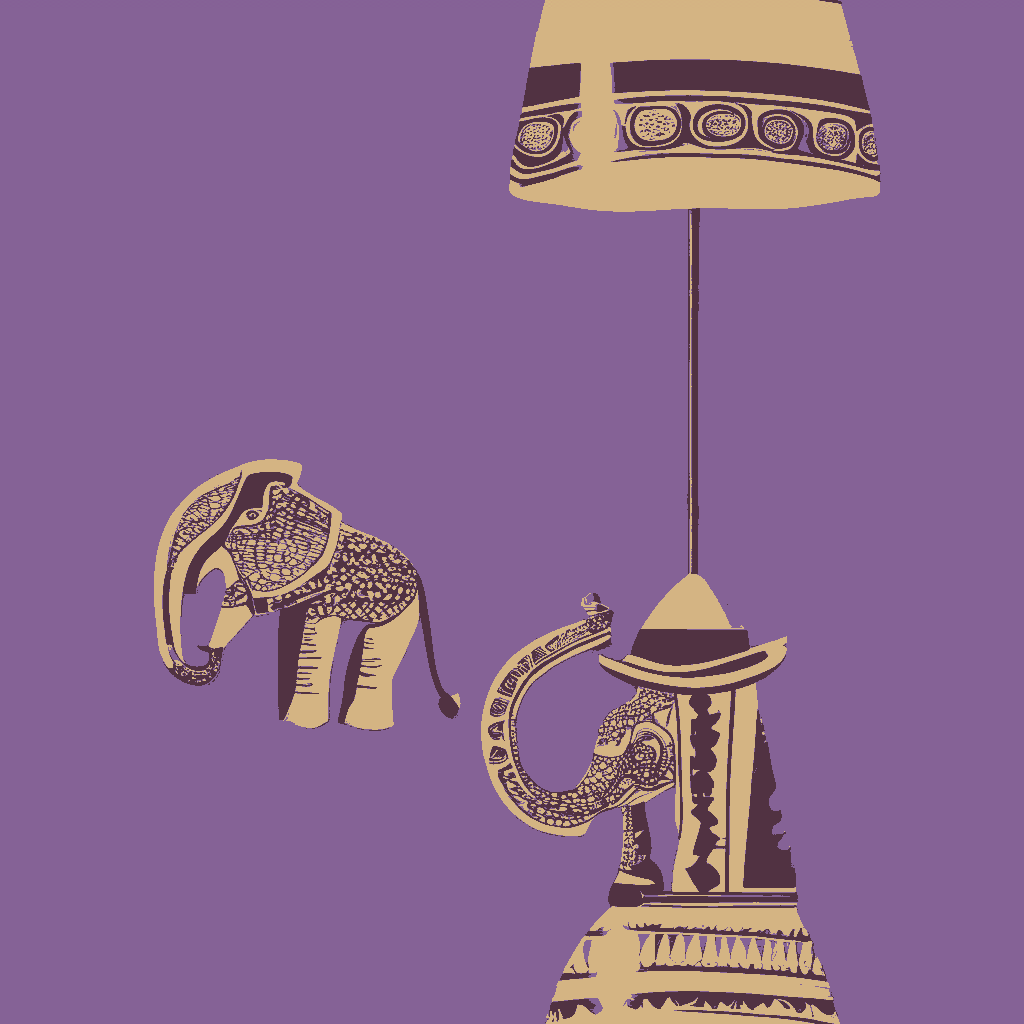 Elephants Bacchanal in Amethyst