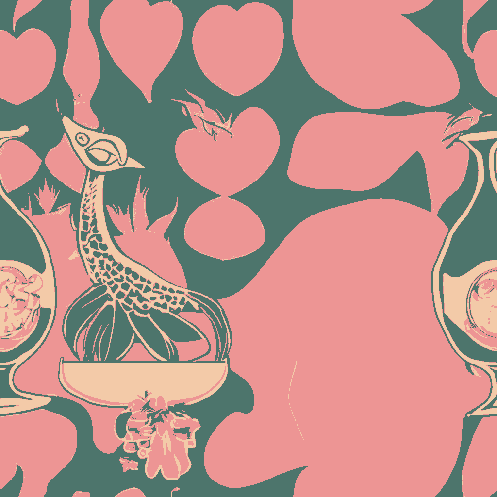 Peacocks Revel in Blush