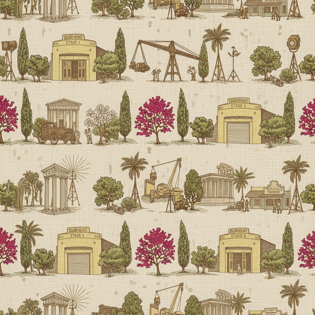 Studio Backlot Toile — Bougainvillea