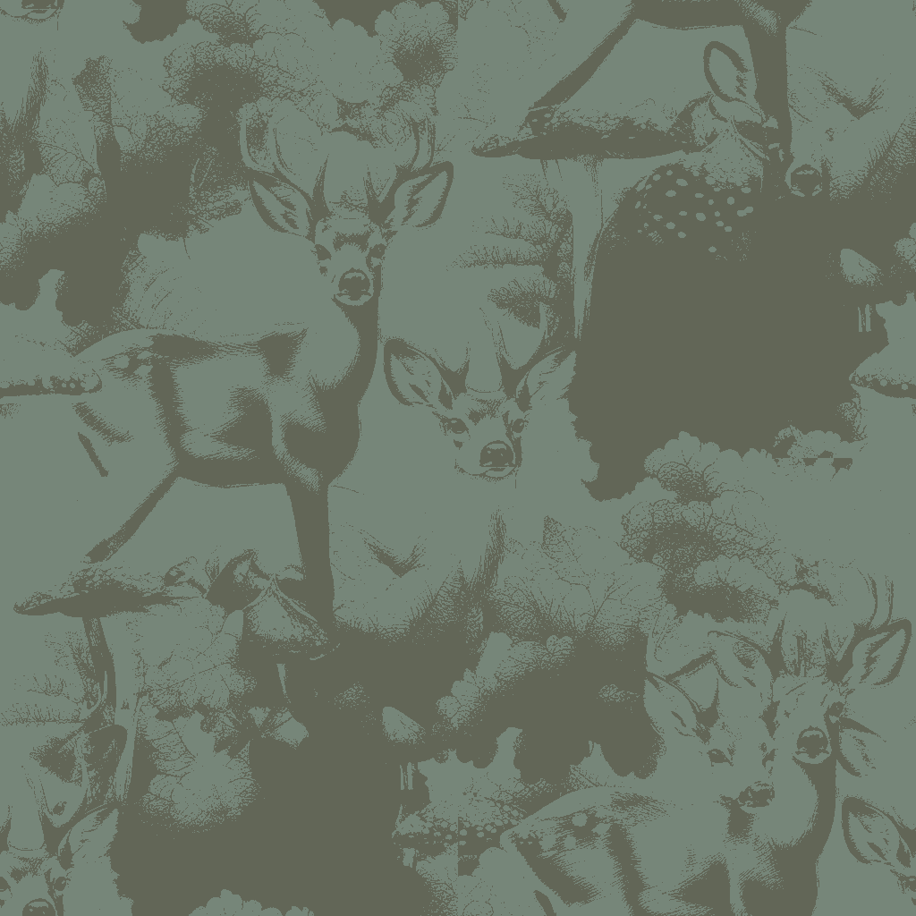 Deer Drift in Teal