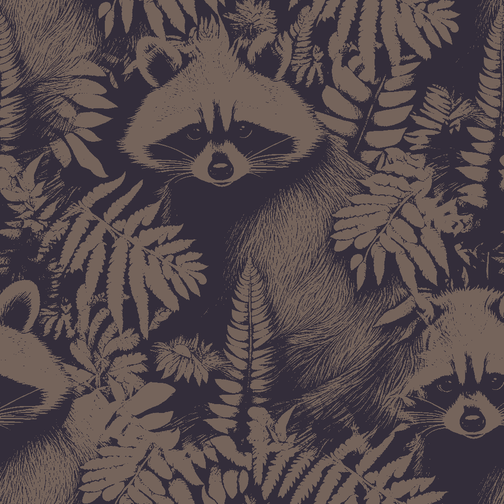 Raccoons Lullaby in Verdigris
