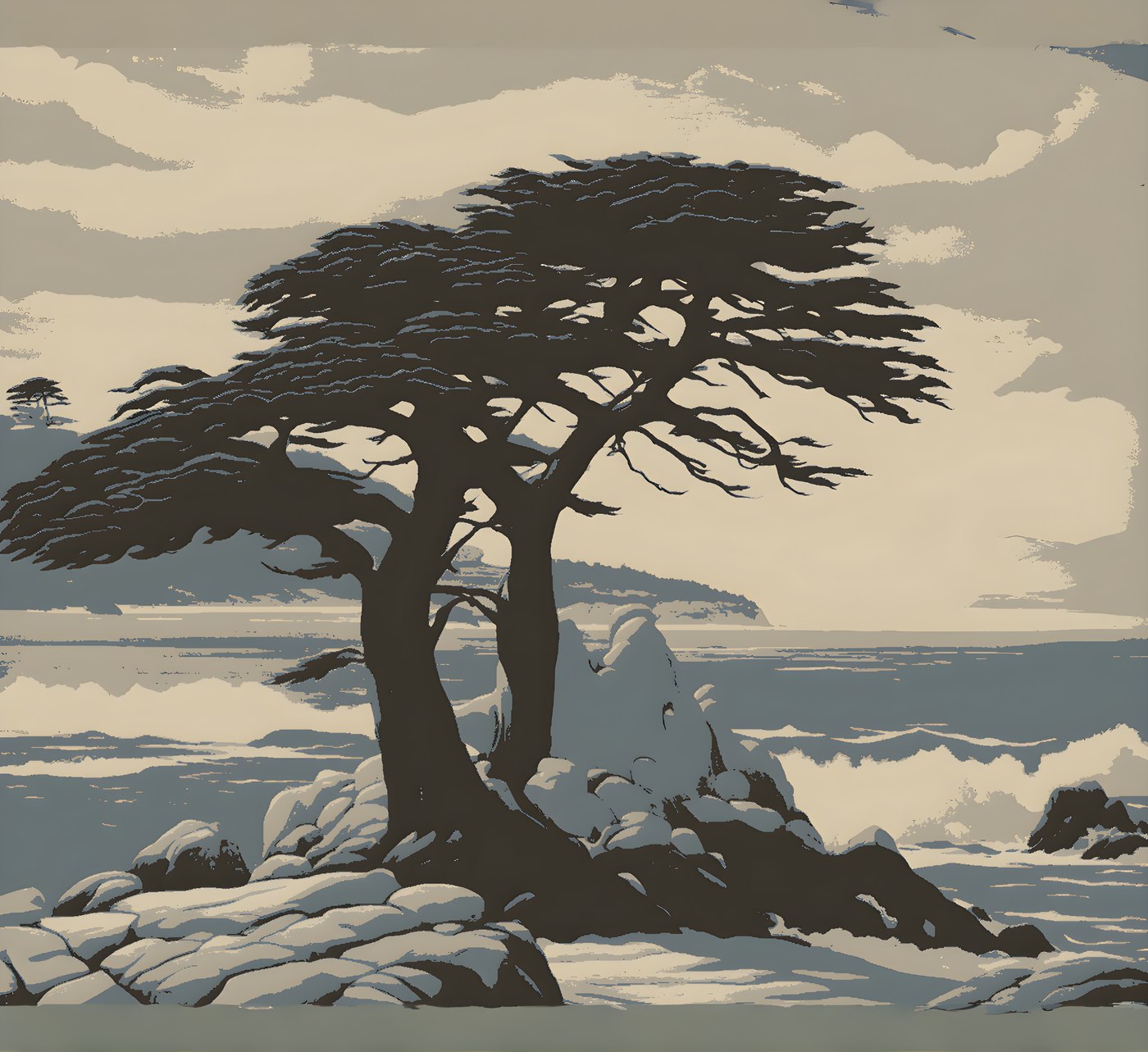 room-size scenic mural at 12ft x 11ft