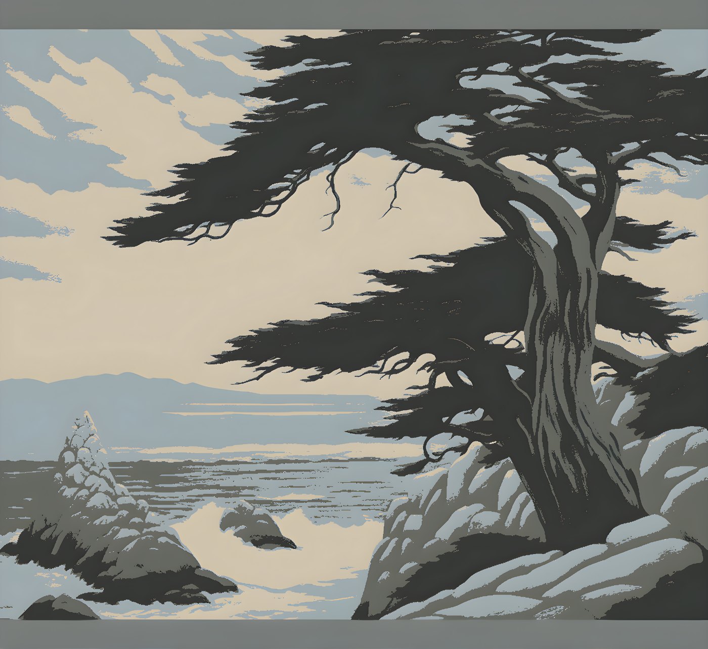 room-size scenic mural at 12ft x 11ft