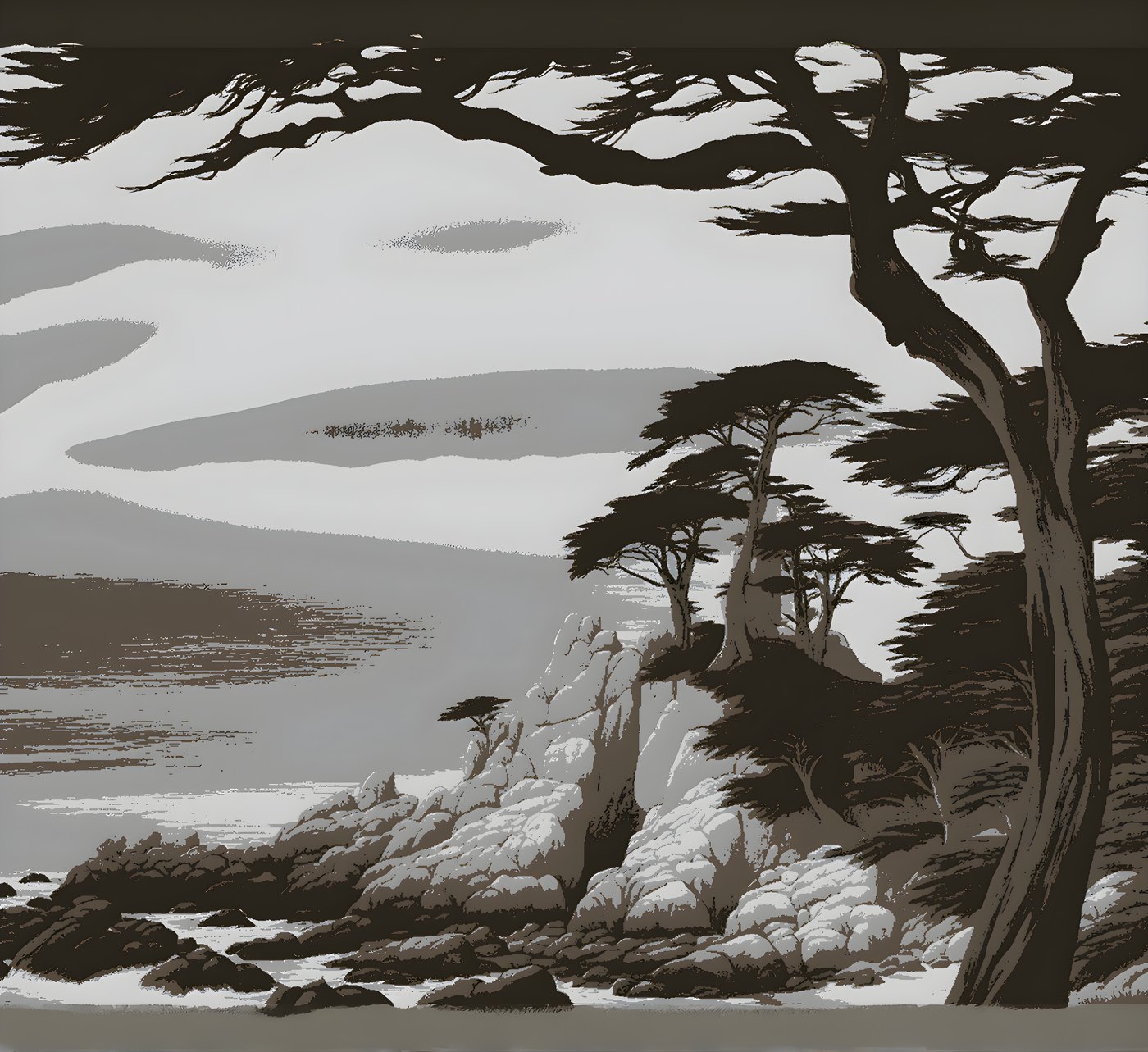 room-size scenic mural at 12ft x 11ft