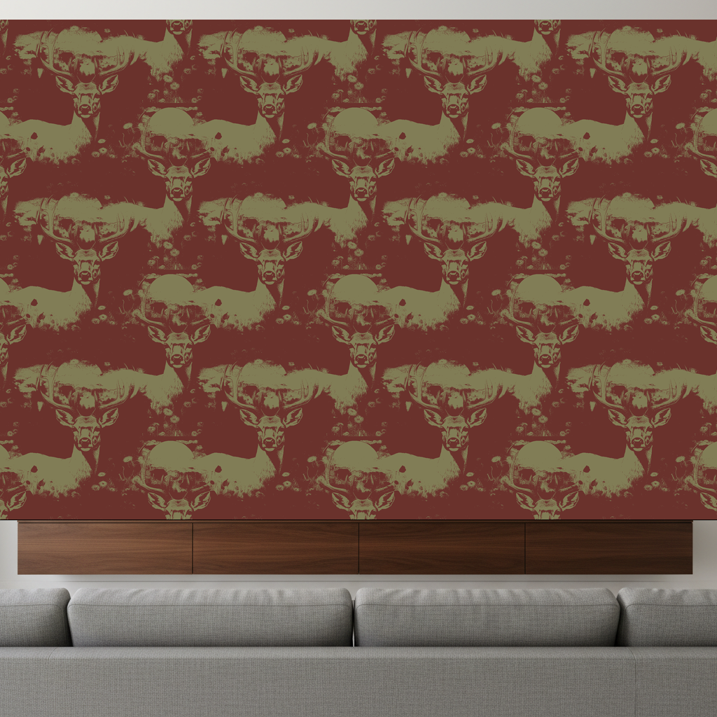 Deer Lullaby in Claret — residential