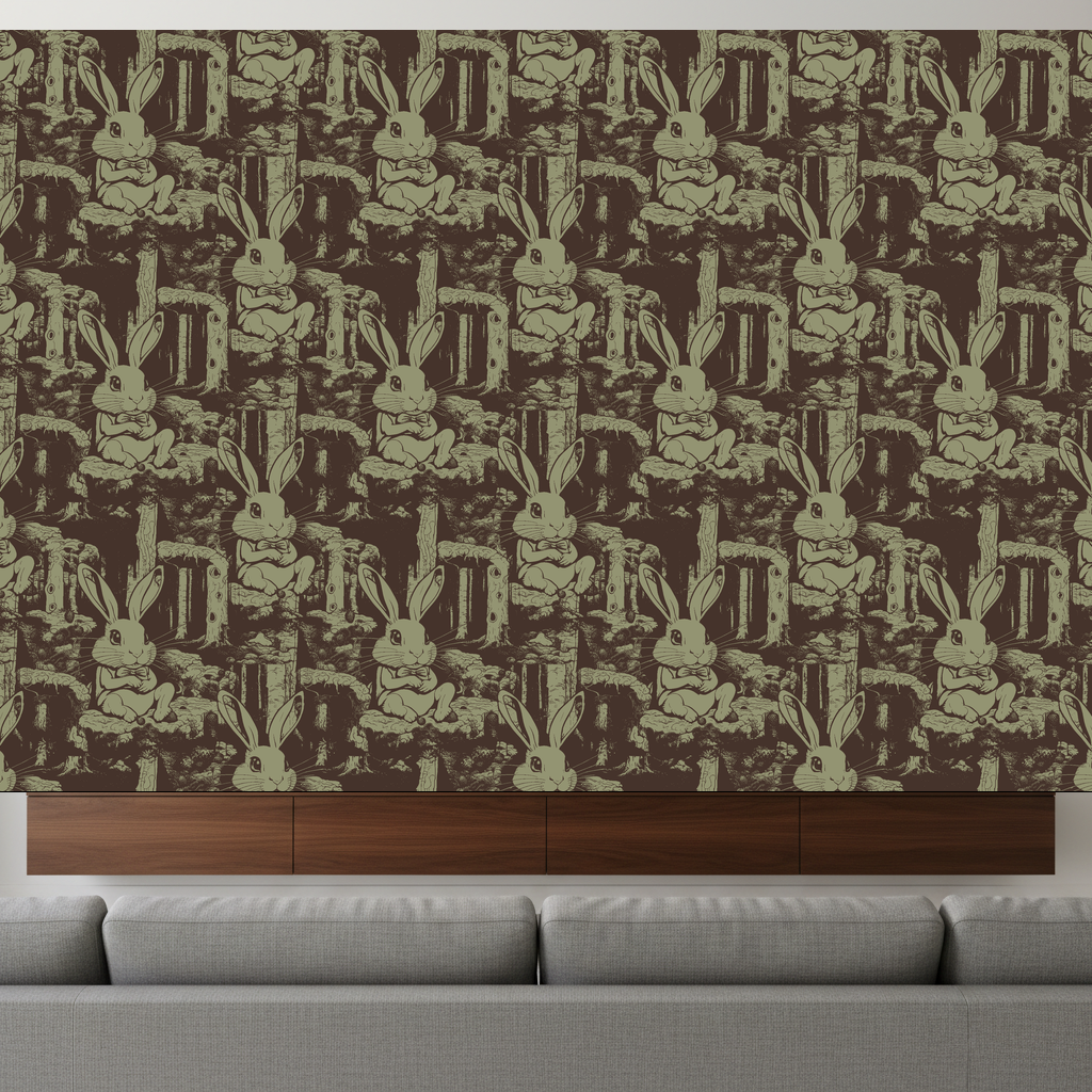 Rabbits Daydream in Olive — residential
