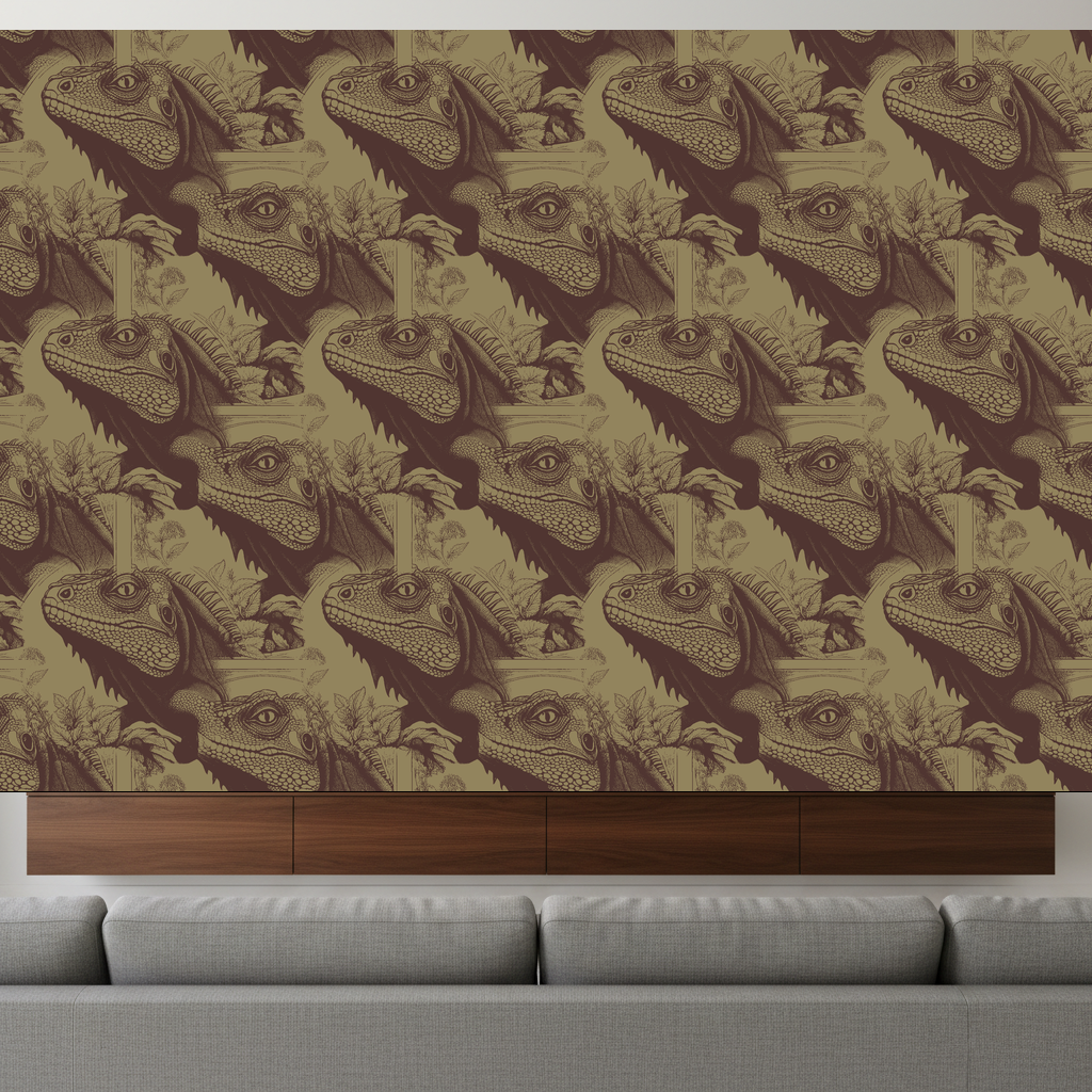 Iguanas Drift in Claret — residential
