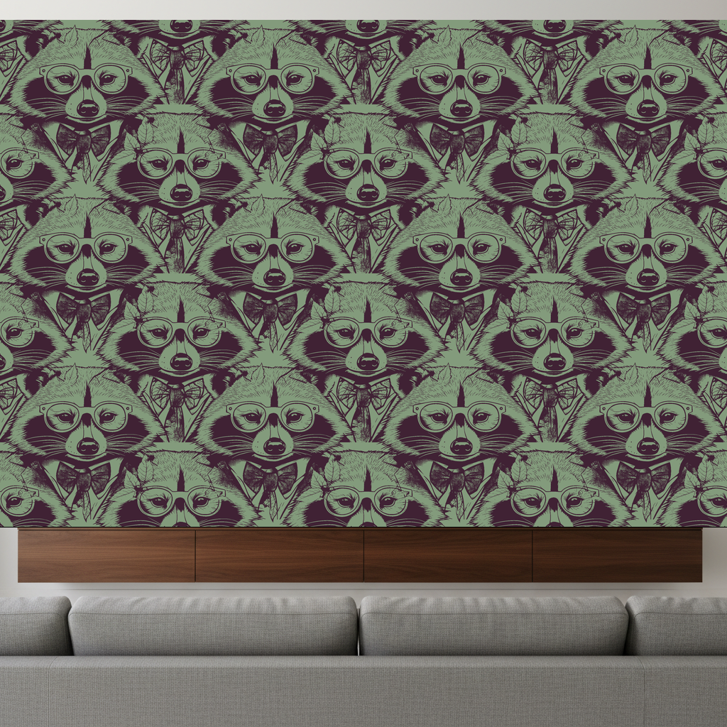 Raccoons Repose in Damson — residential