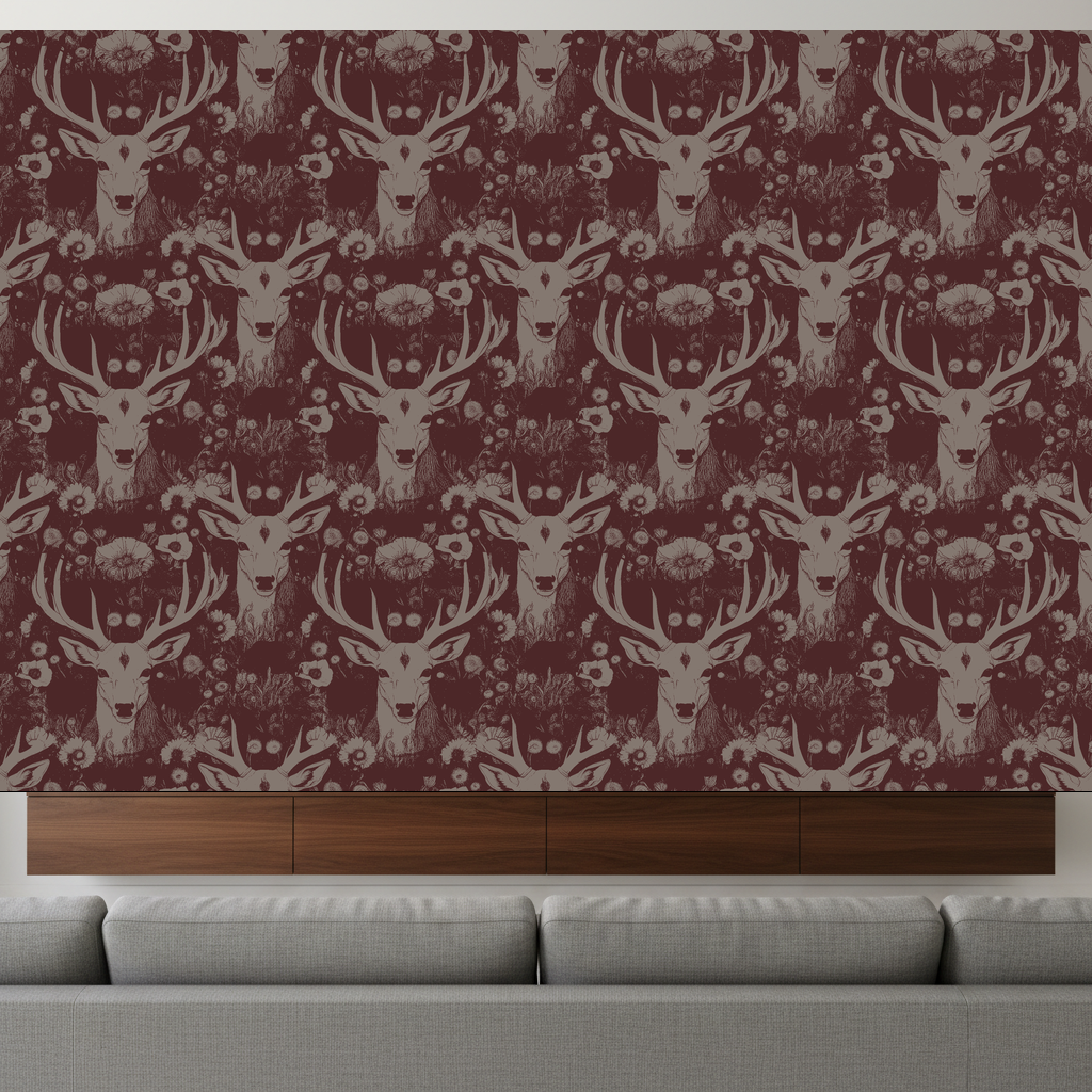 Deer Lullaby in Pewter — residential
