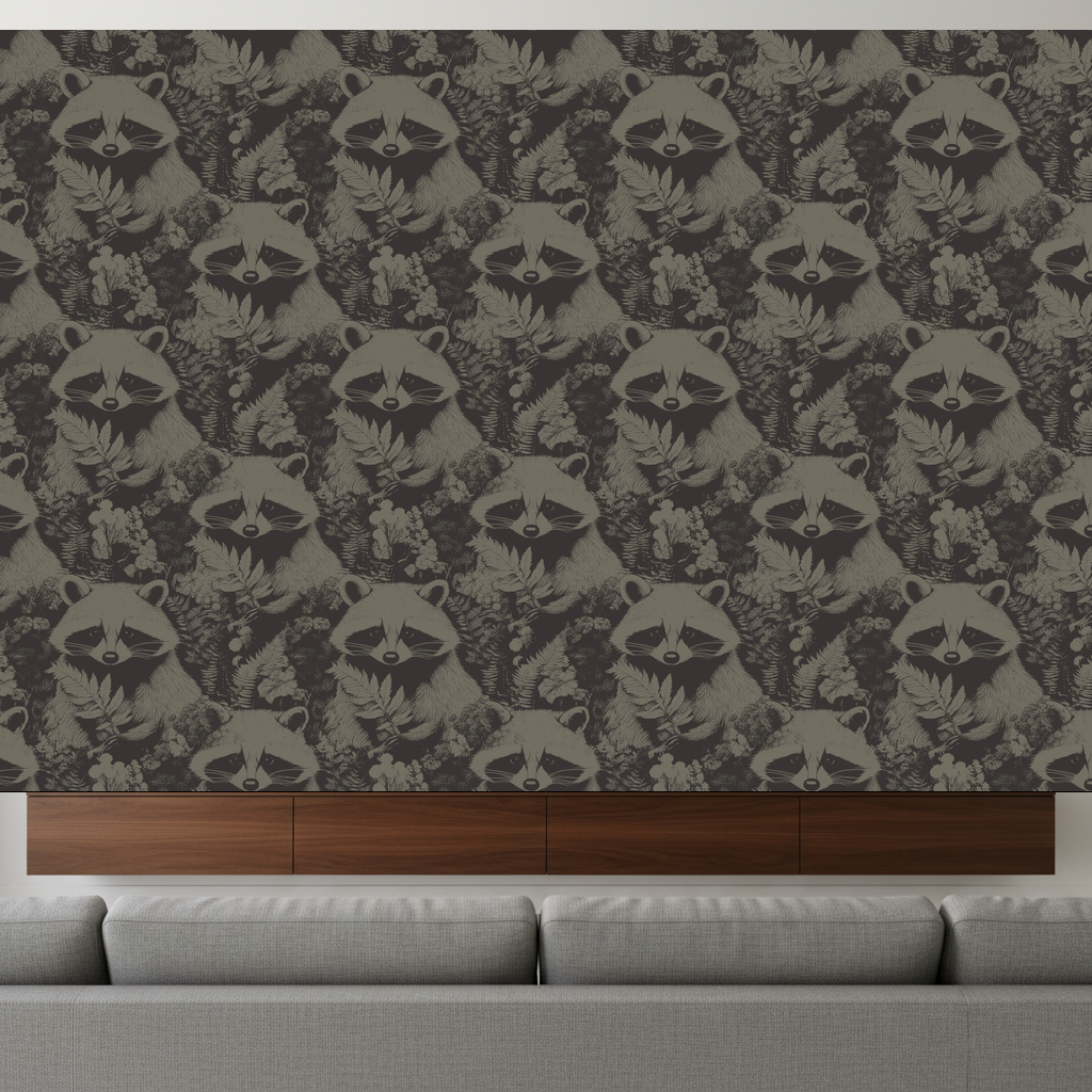 Raccoons Daydream in Pewter — residential