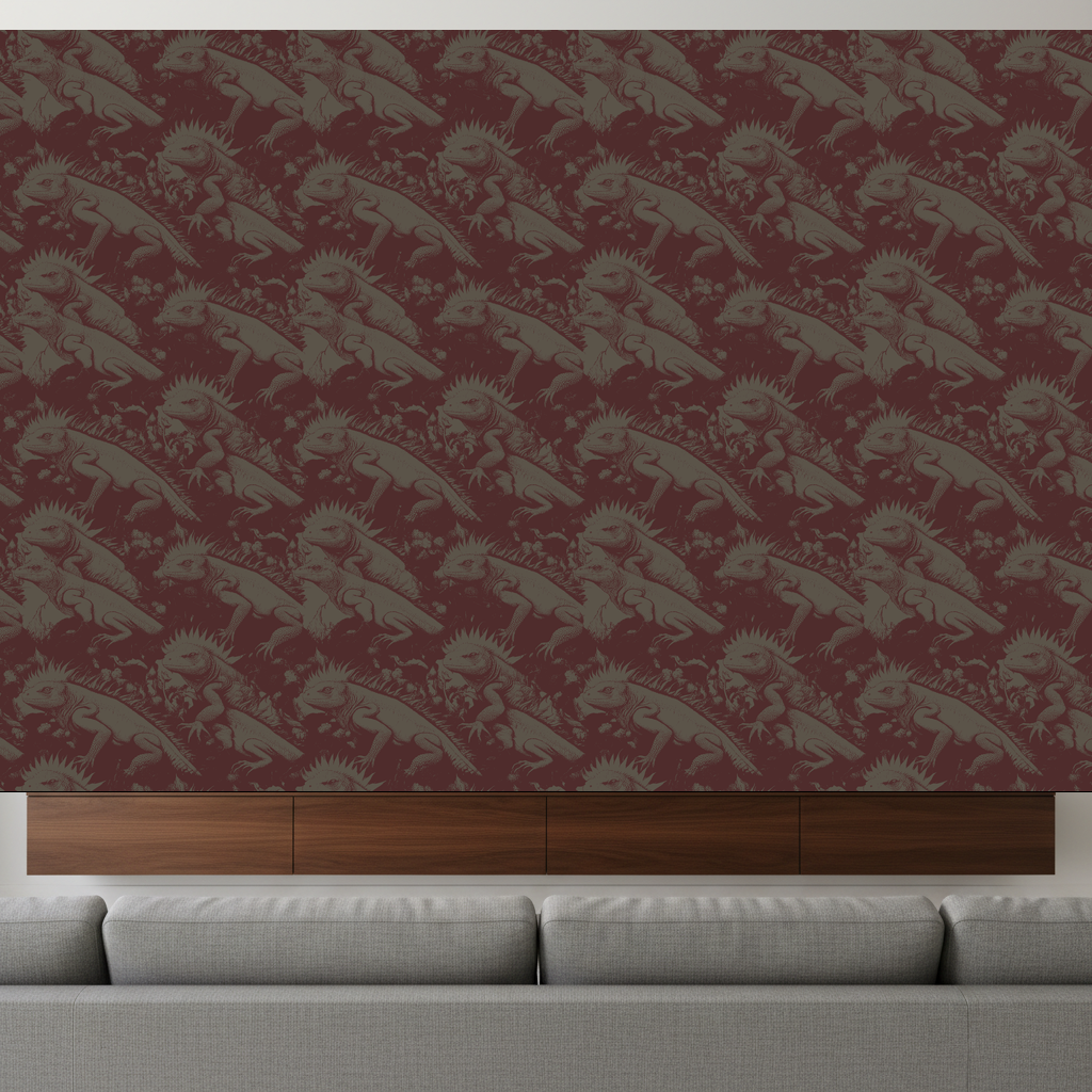 Iguanas Daydream in Charcoal — residential