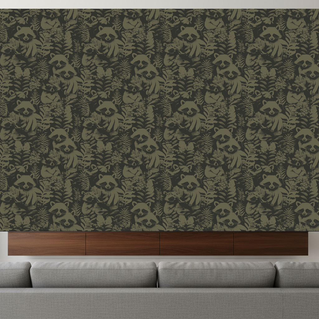 Raccoons Lullaby in Loden — residential