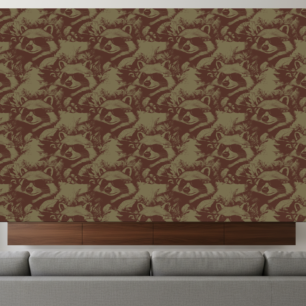 Raccoons Halcyon in Olive — residential