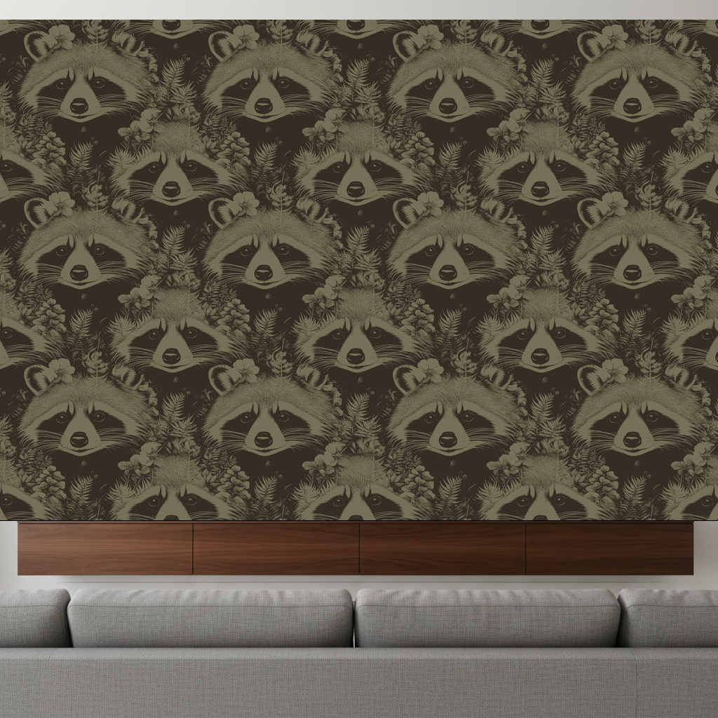 Raccoons Daydream in Terracotta — residential