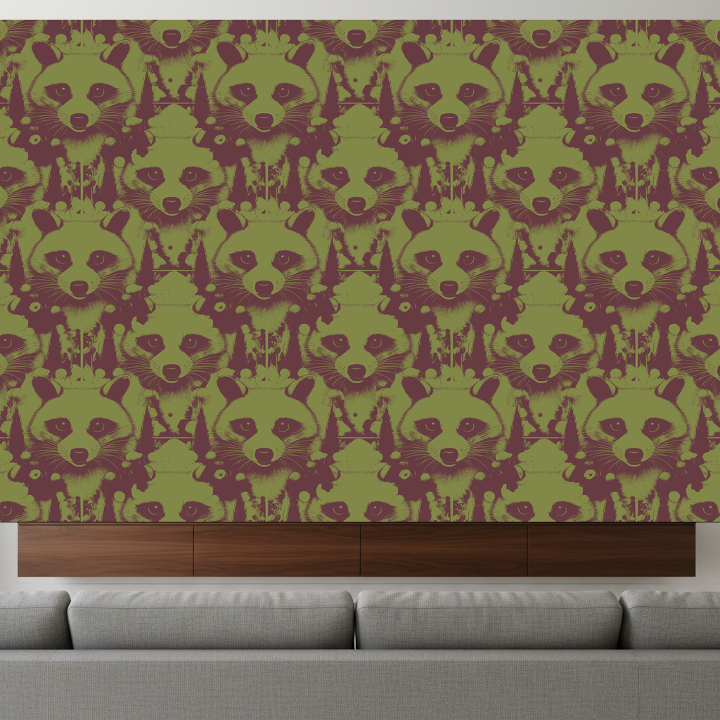 Raccoons Daydream in Amethyst — residential