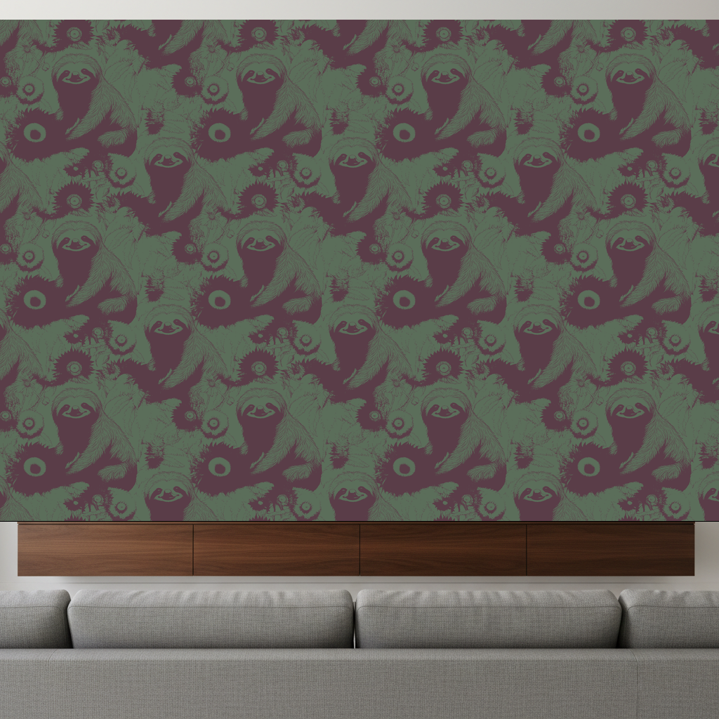 Sloths Daydream in Olive — residential