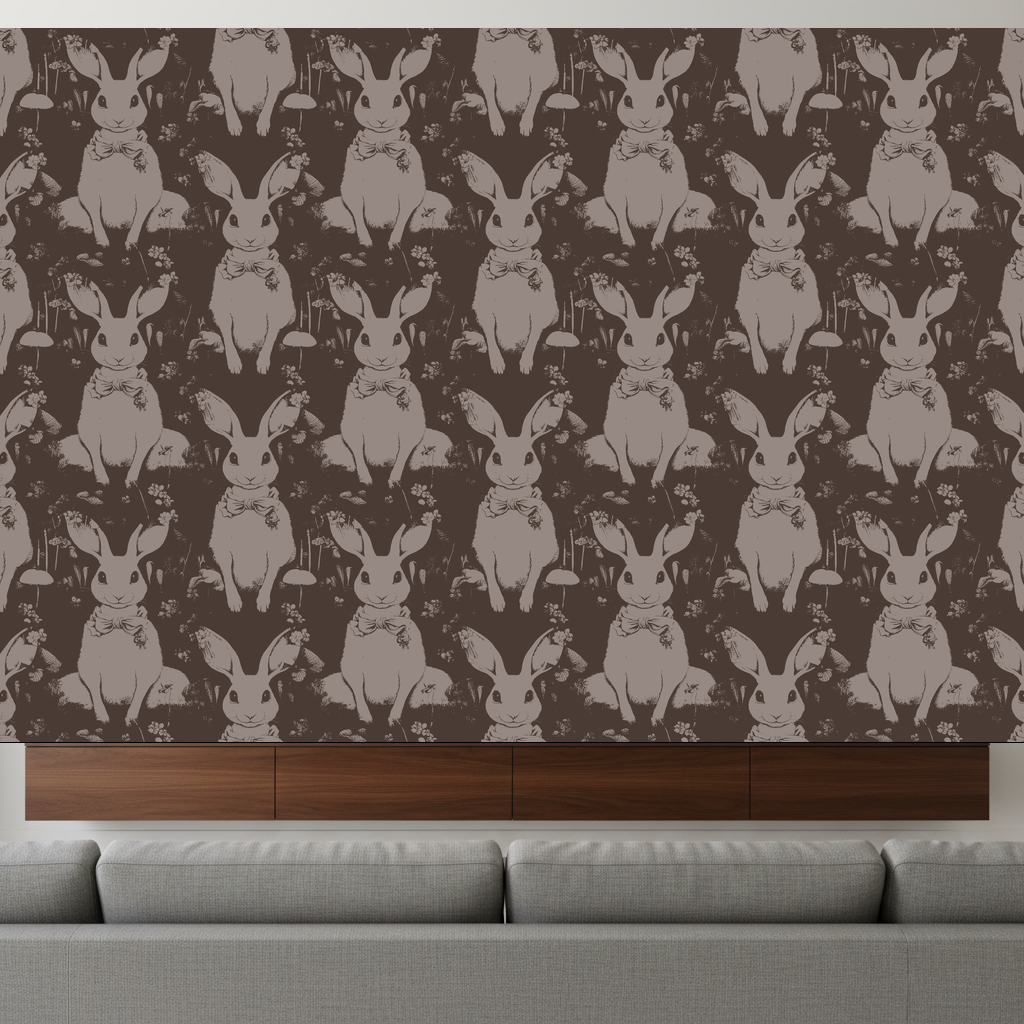 Rabbits Daydream in Claret — residential