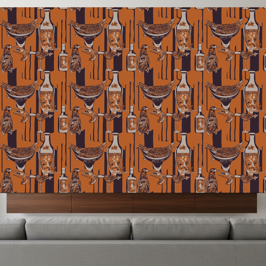 Birds Bacchanal in Amber — residential