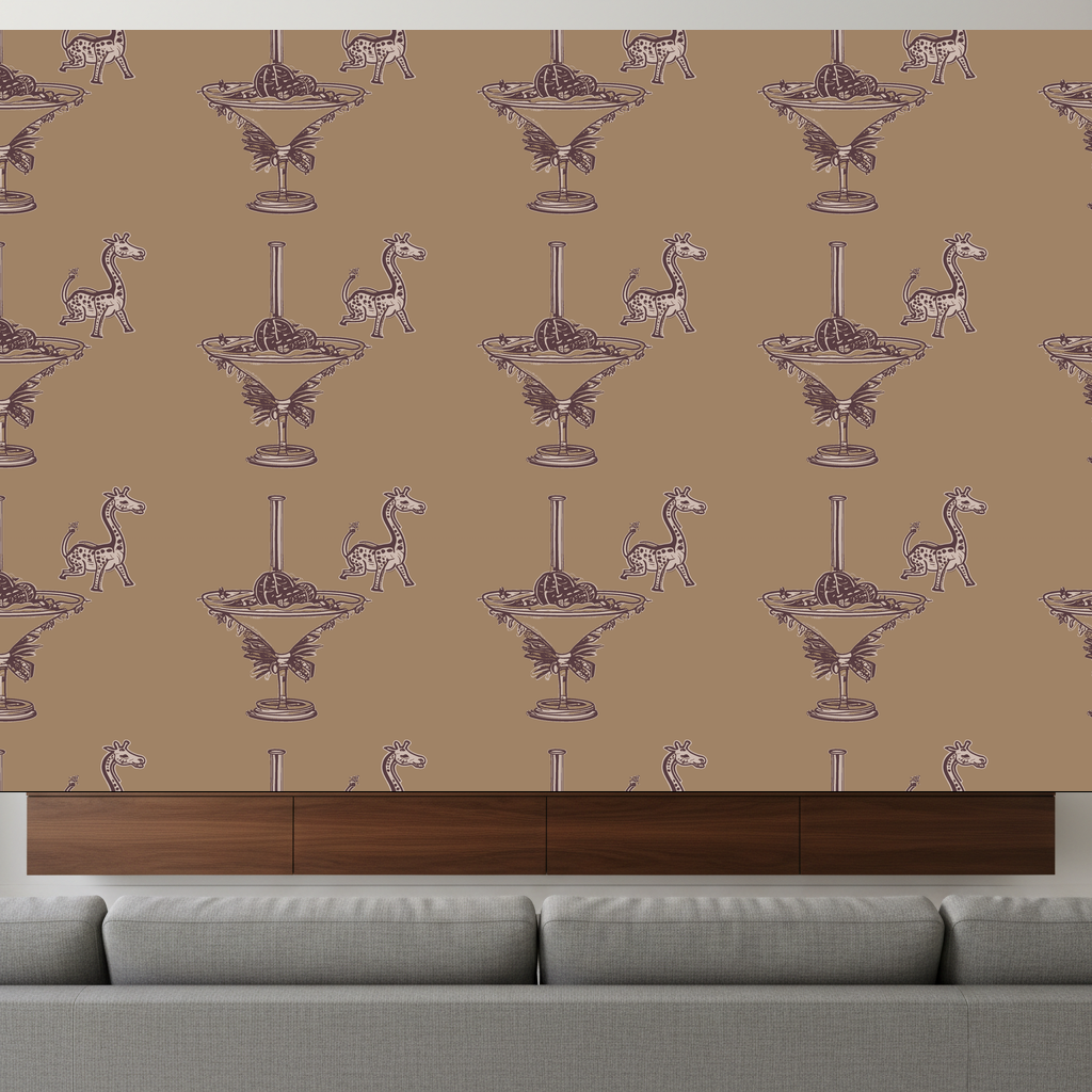 Giraffes Carouse in Amber — residential