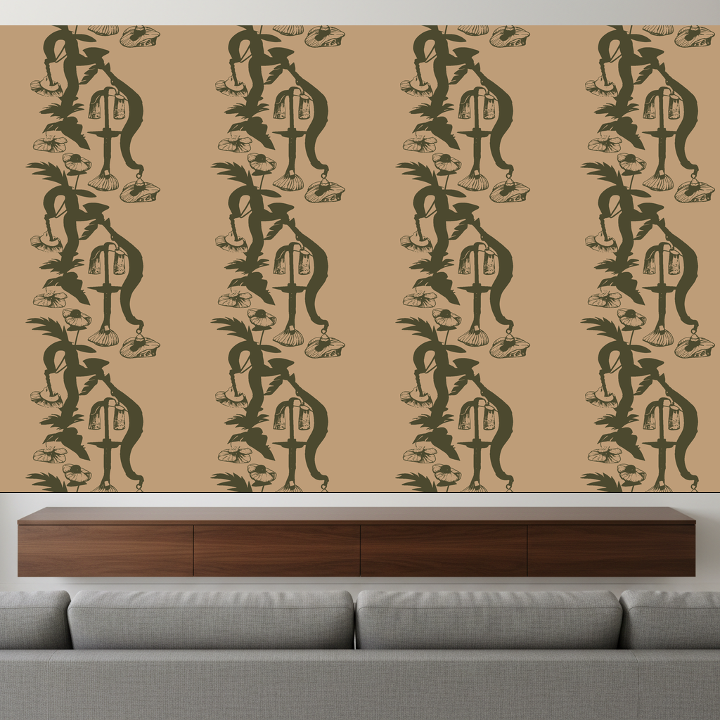 Giraffes Saunter in Apricot — residential
