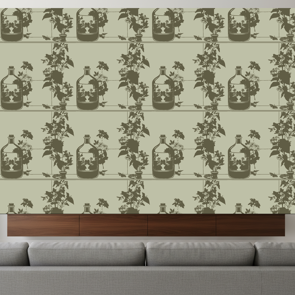 Butterflies Spree in Chartreuse — residential