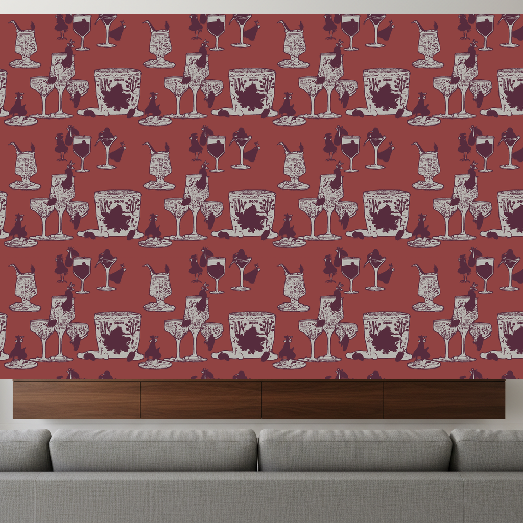 Chickens Saunter in Claret — residential