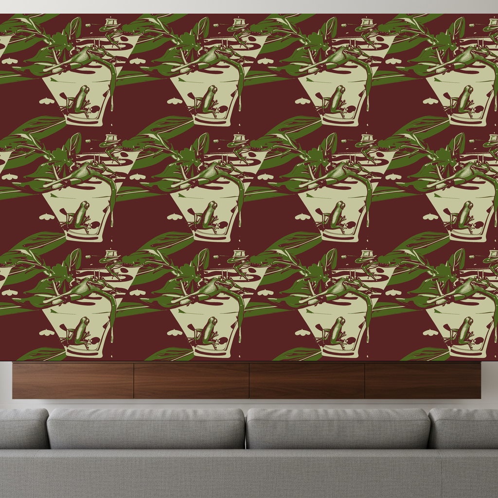 Frogs Carouse in Oxblood — residential