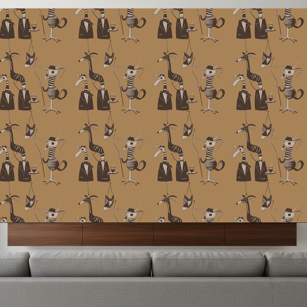 Zebras Soirée in Amber — residential