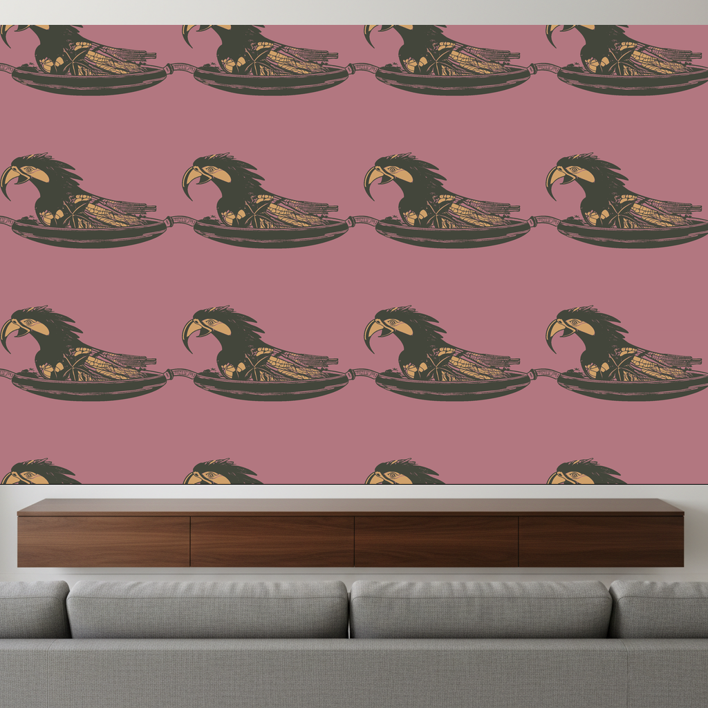 Macaws Bacchanal in Rose — residential