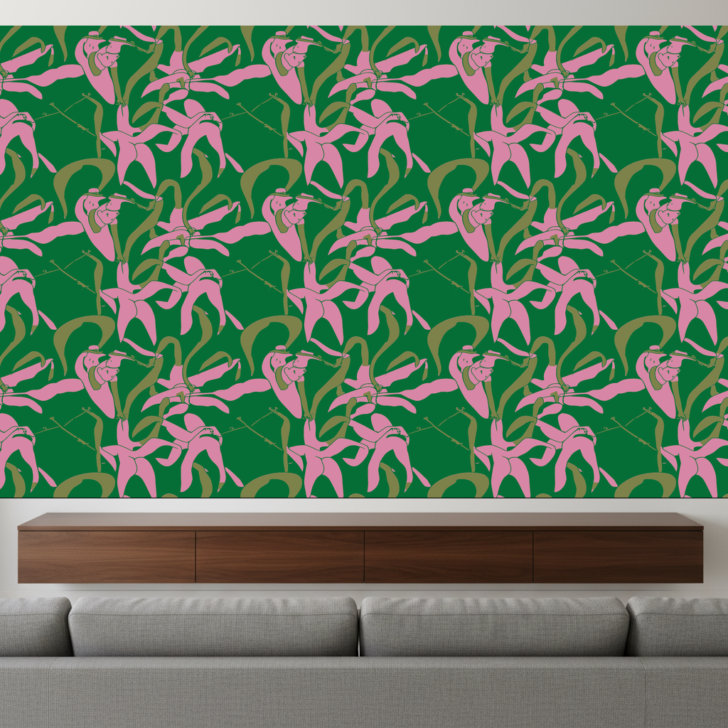 Giraffes Bacchanal in Bottle Green — residential