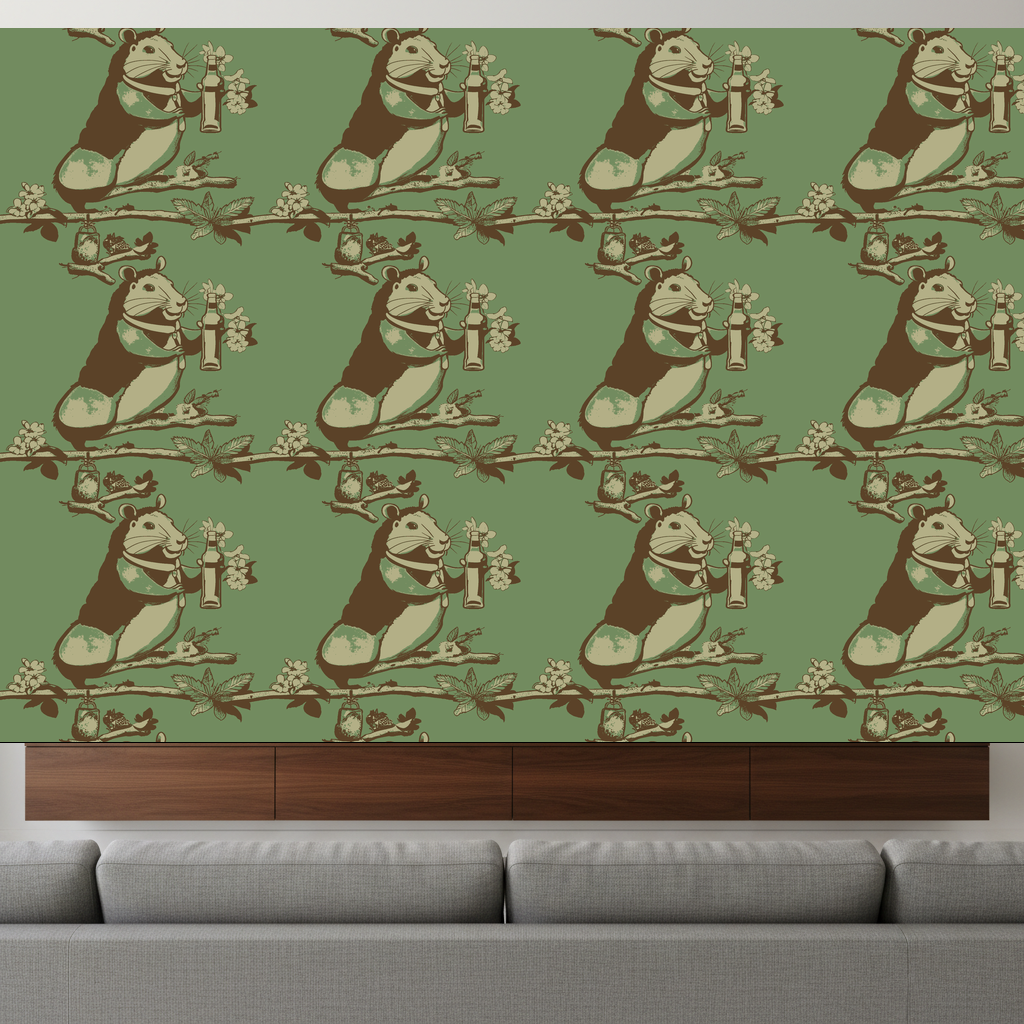 Hamsters Carouse in Sage — residential