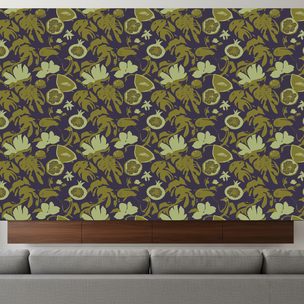 Lemurs Bacchanal in Aubergine — residential