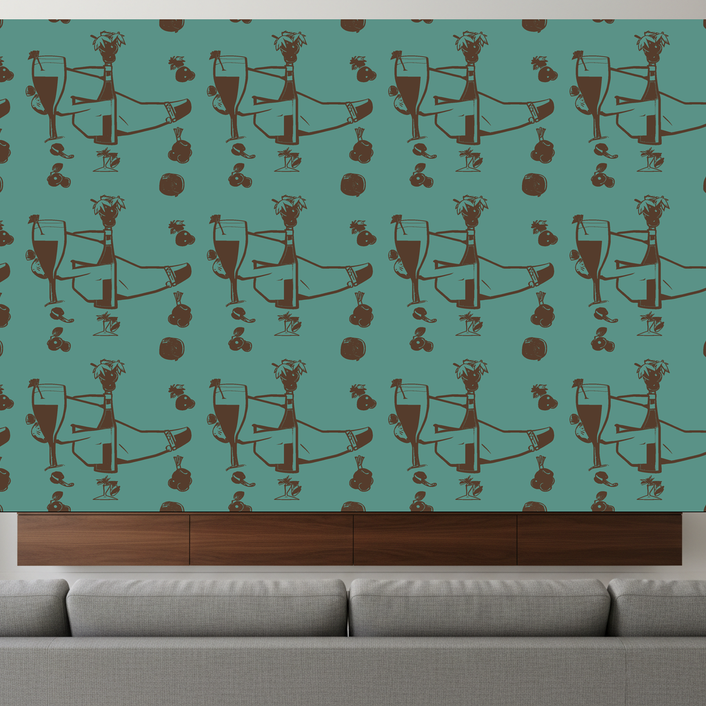 Sloths Toast in Teal — residential