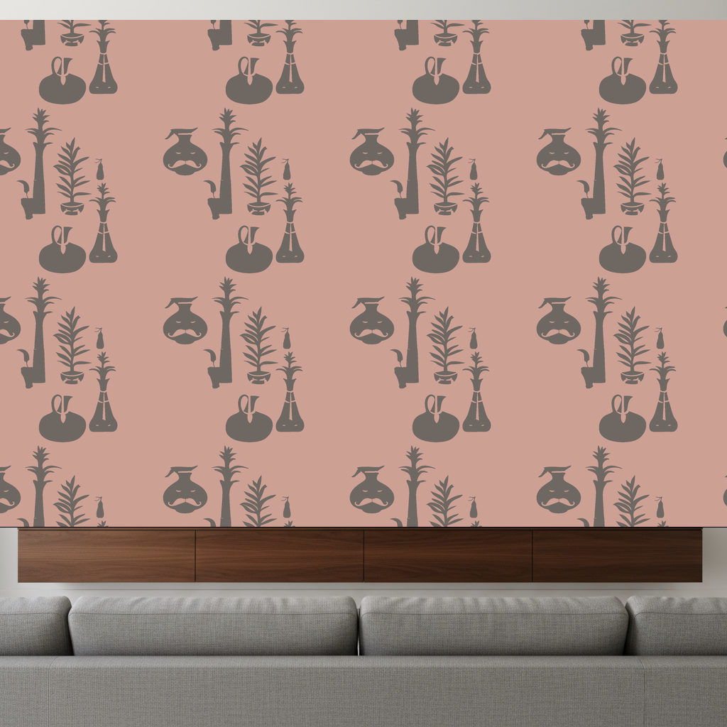 Capybaras Saunter in Blush — residential