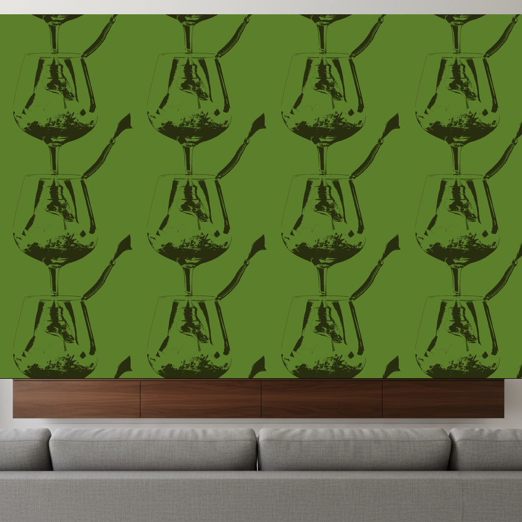 Peacocks Carouse in Sage — residential