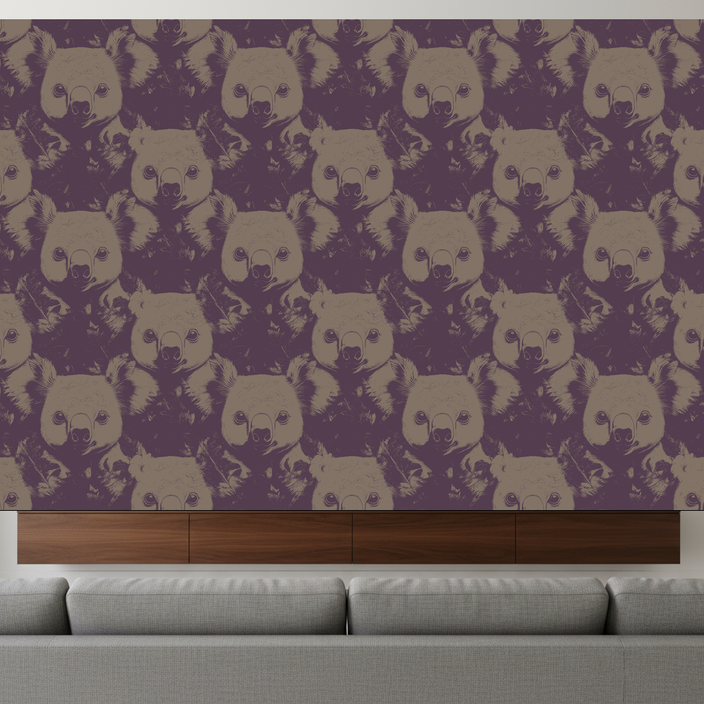 Koalas Lullaby in Plum — residential