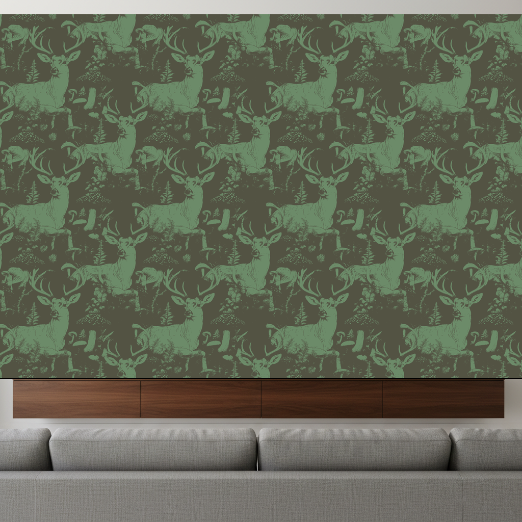 Deer Haze in Teal — residential