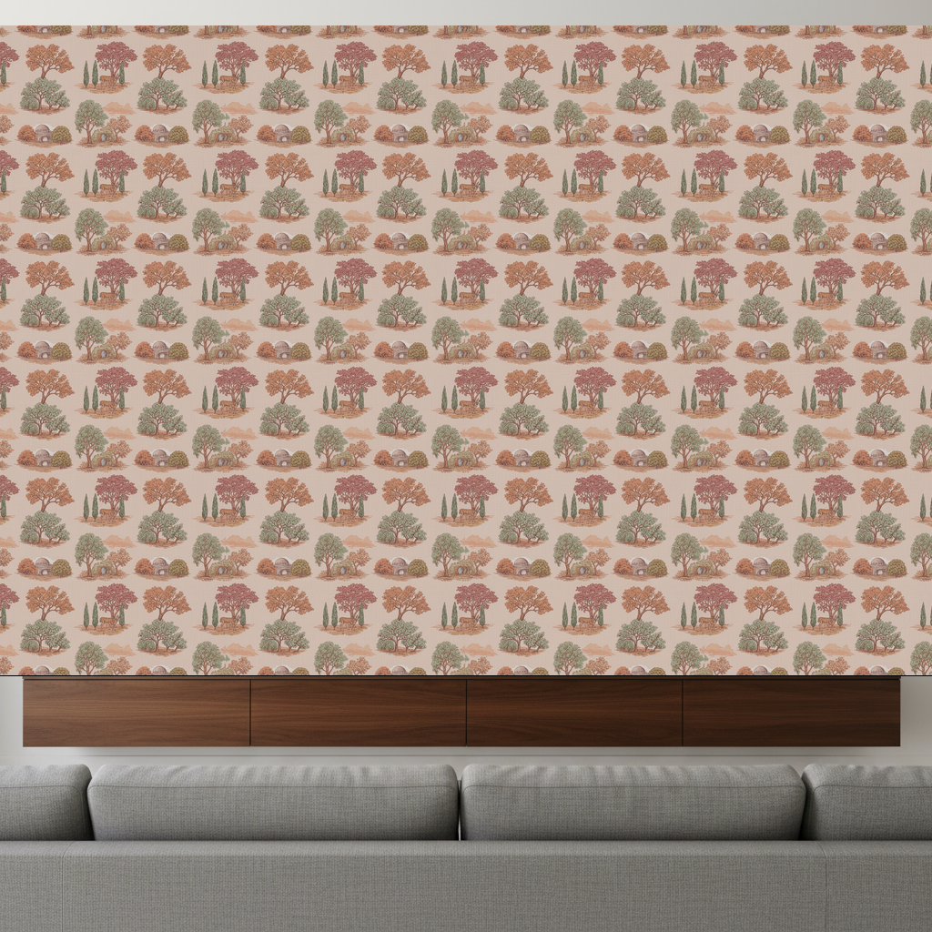 Griffith Park Toile — Blush Sunshine — residential