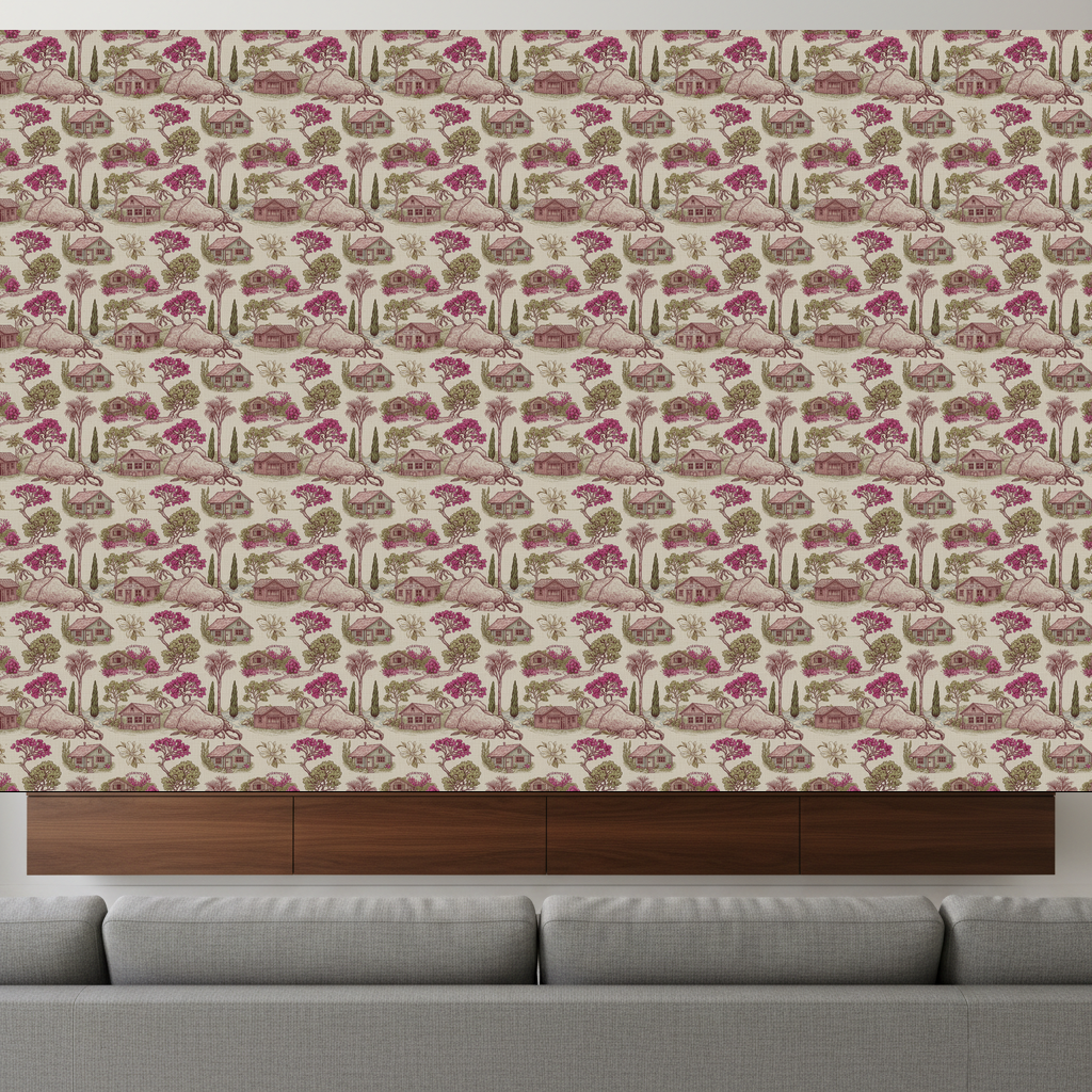 Topanga Canyon Toile — Bougainvillea — residential