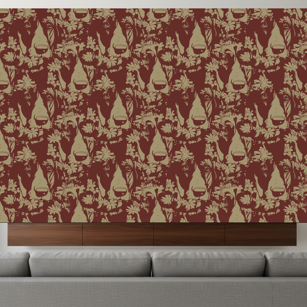 Dogs Daydream in Claret — residential