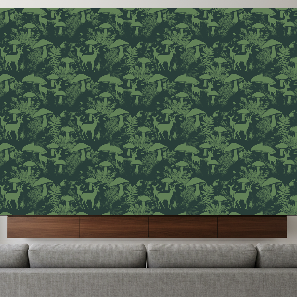 Deer Reverie in Bottle Green — residential