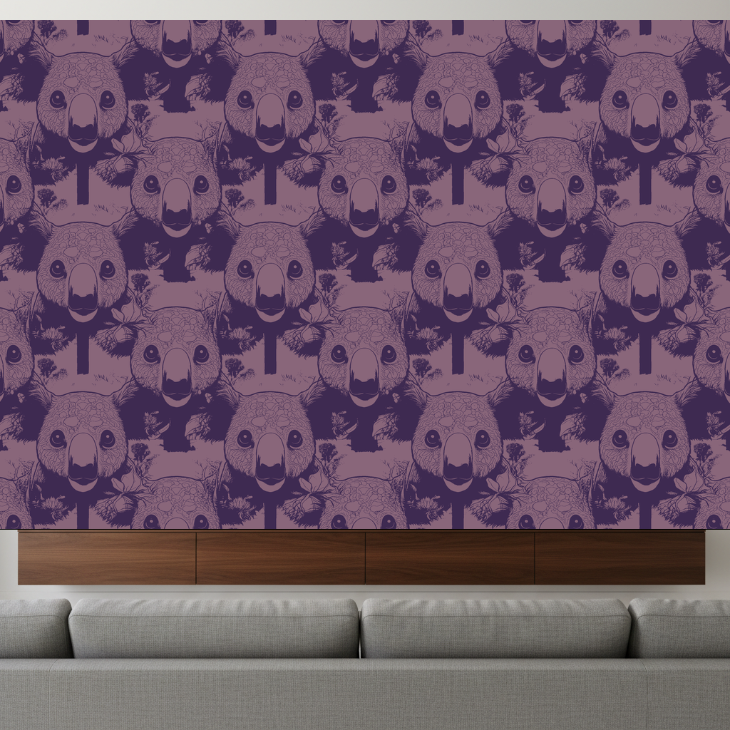Koalas Slumber in Plum — residential
