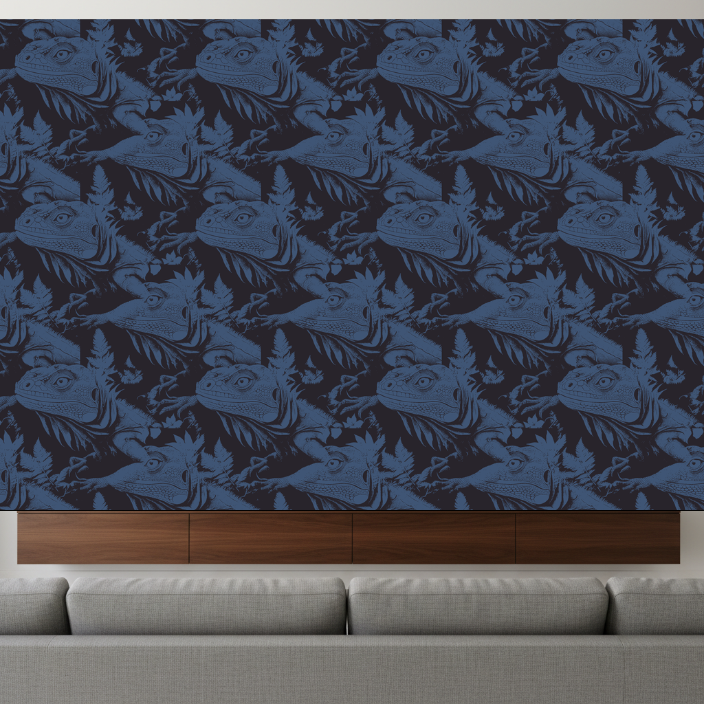 Iguanas Idyll in Charcoal — residential