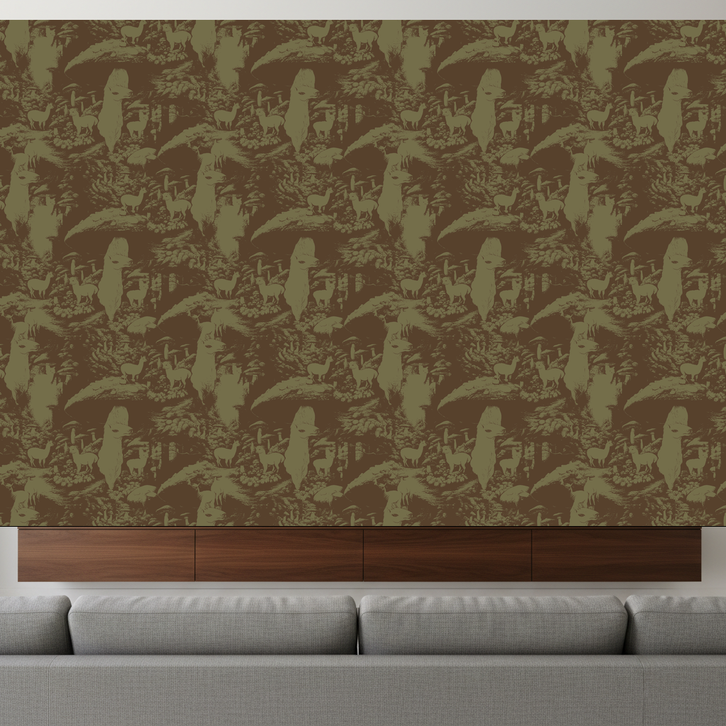 Llamas Drift in Bottle Green — residential