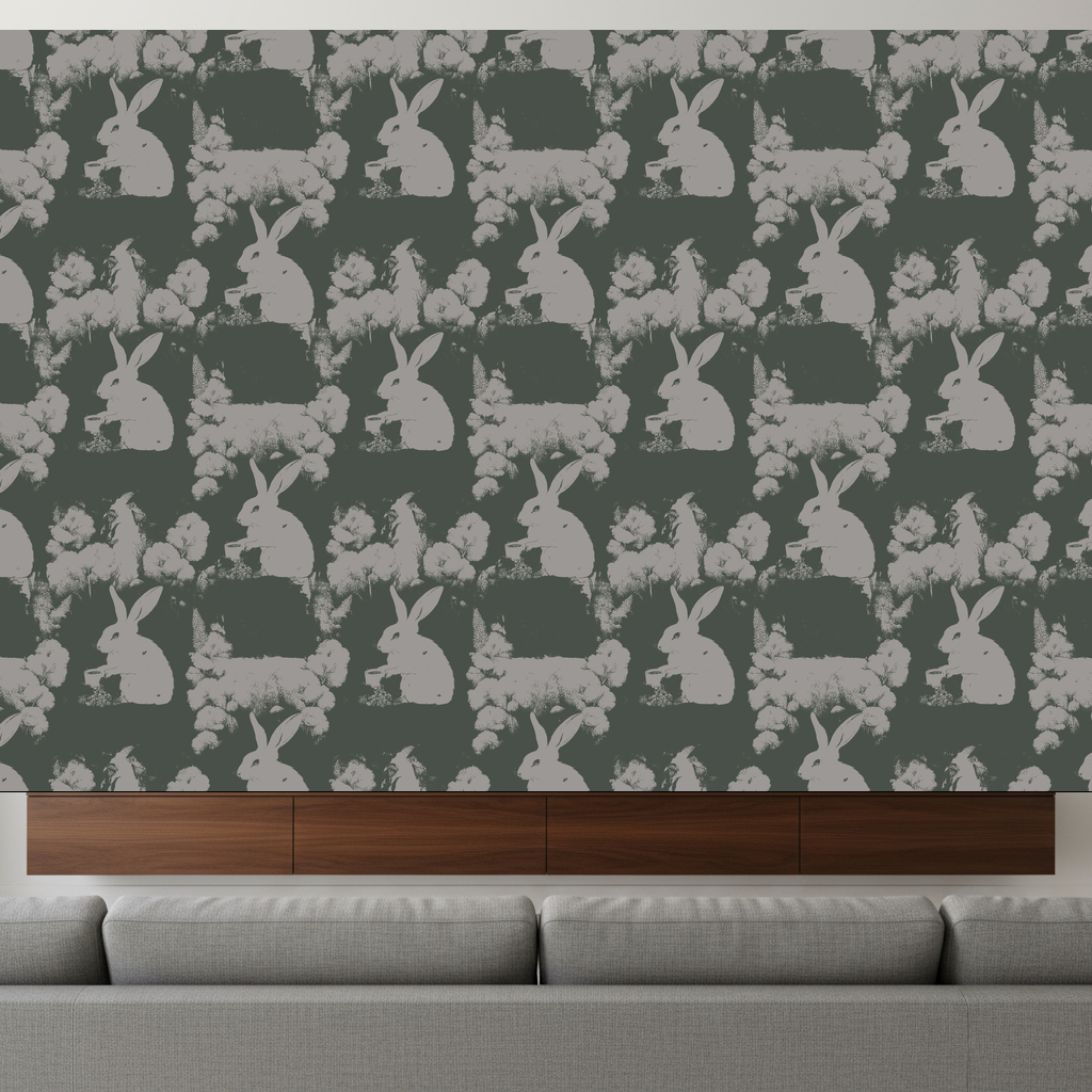Rabbits Slumber in Bottle Green — residential