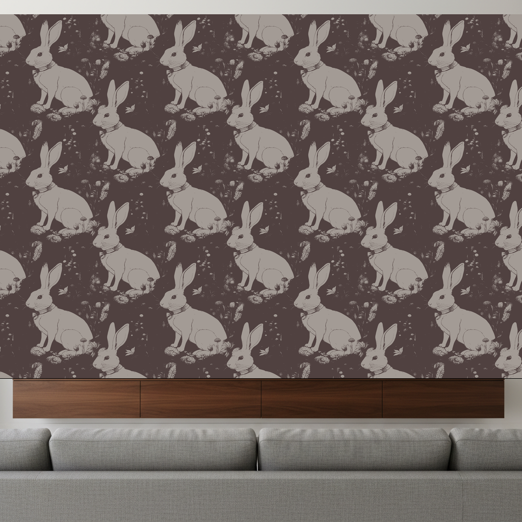Rabbits Daydream in Claret — residential