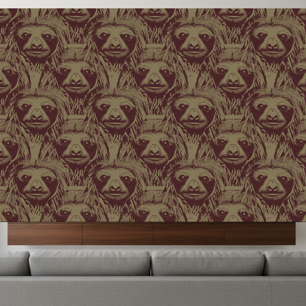 Sloths Drift in Terracotta — residential