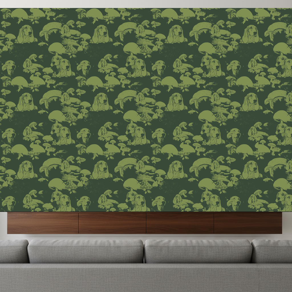 Dogs Lullaby in Bottle Green — residential