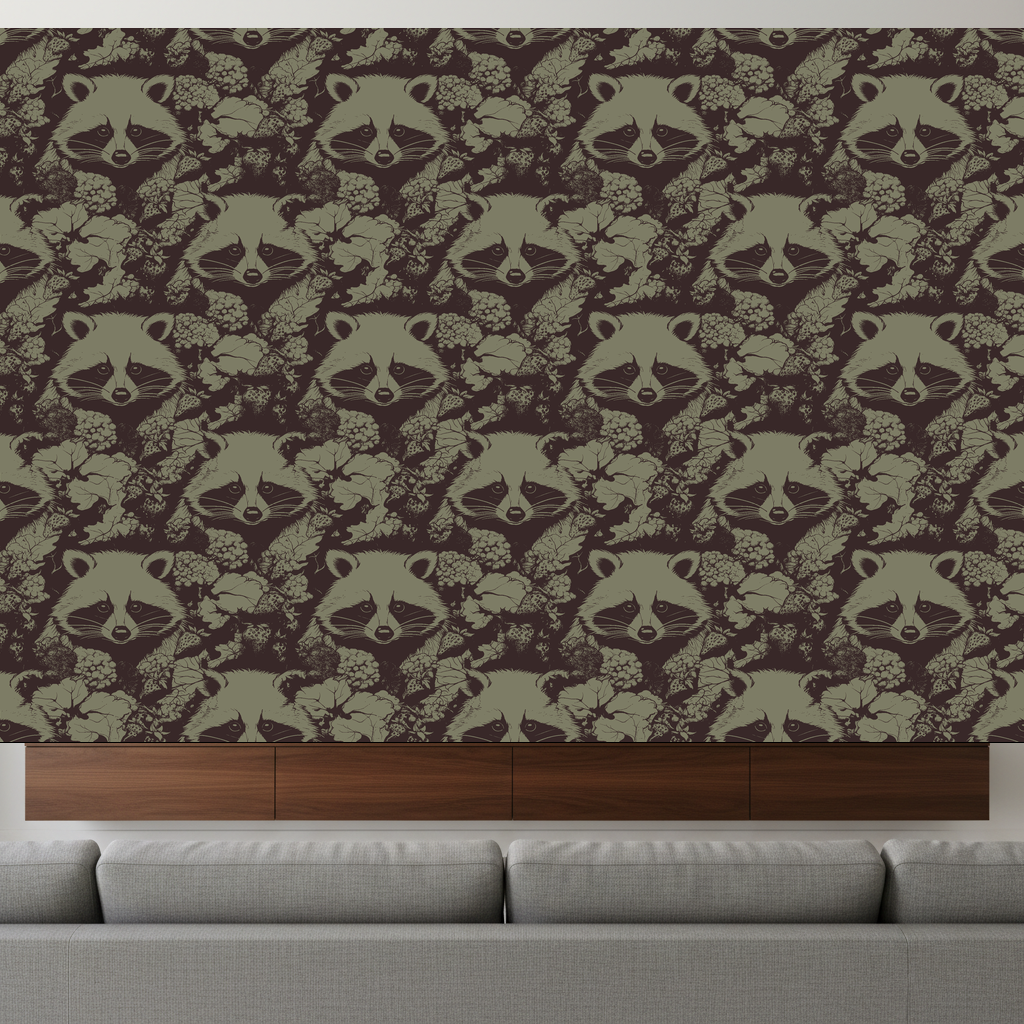 Raccoons Reverie in Oxblood — residential